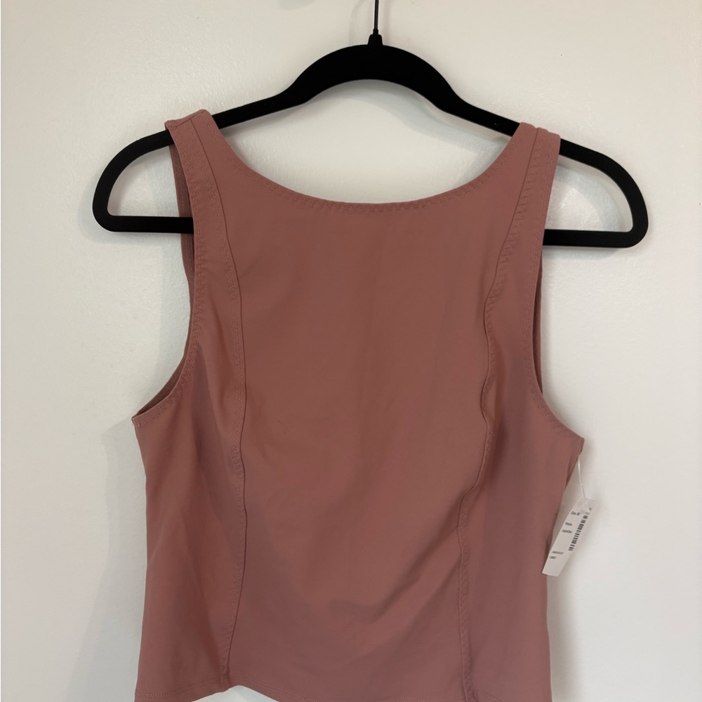 Free People Fitted Tank Top in Dusty Rose - Picture 3 of 6